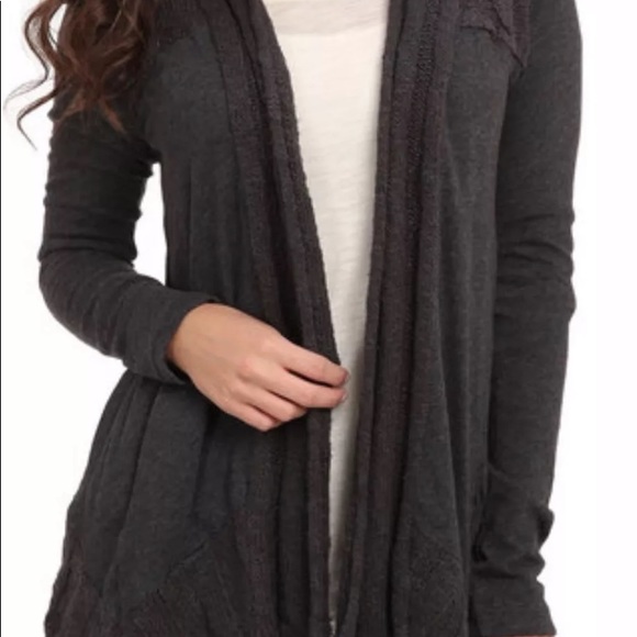 Cardigan Sweater Yoga Knit SOFT Lucky Lotus Small Tunic Open - Picture 3 of 3